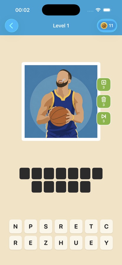 Another basketball player guessing level