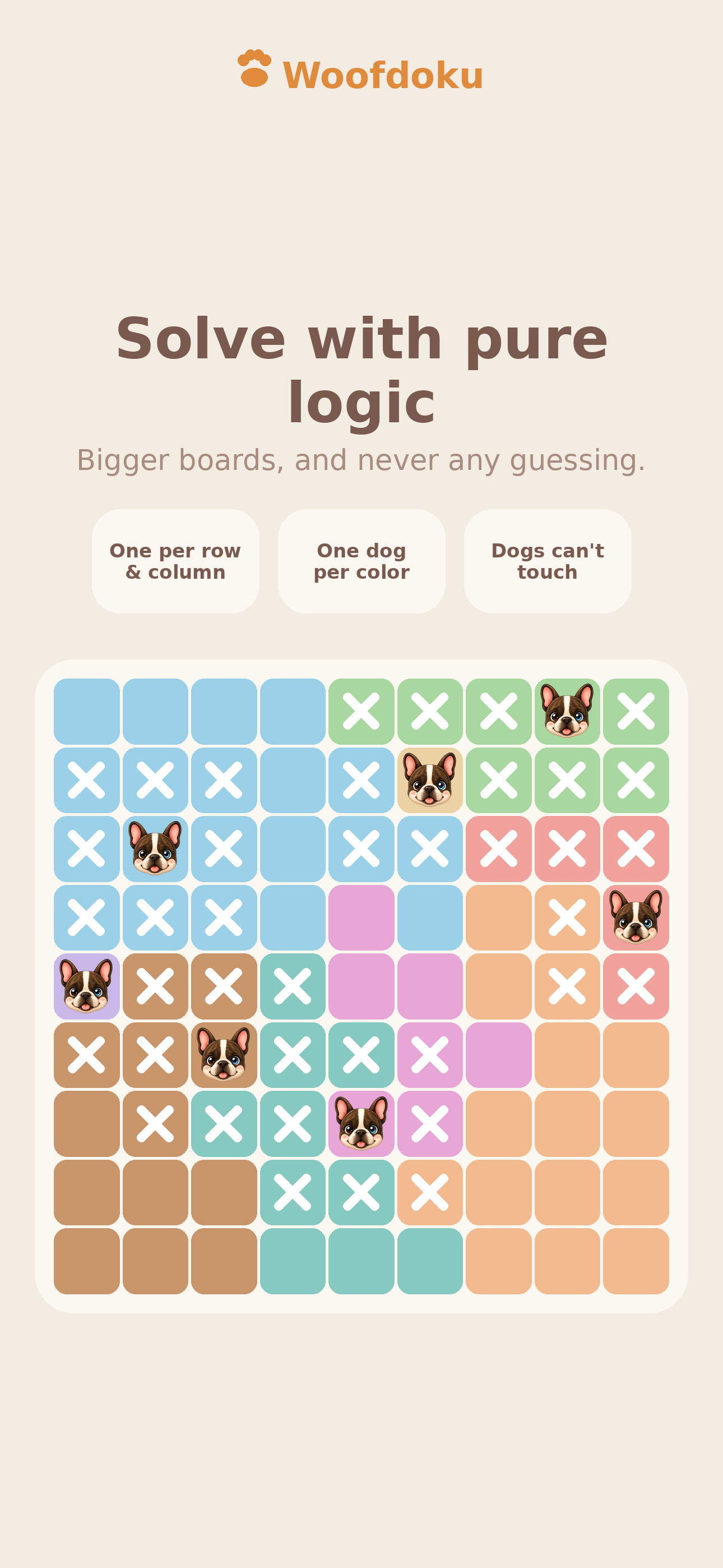 Woofdoku gameplay screenshot